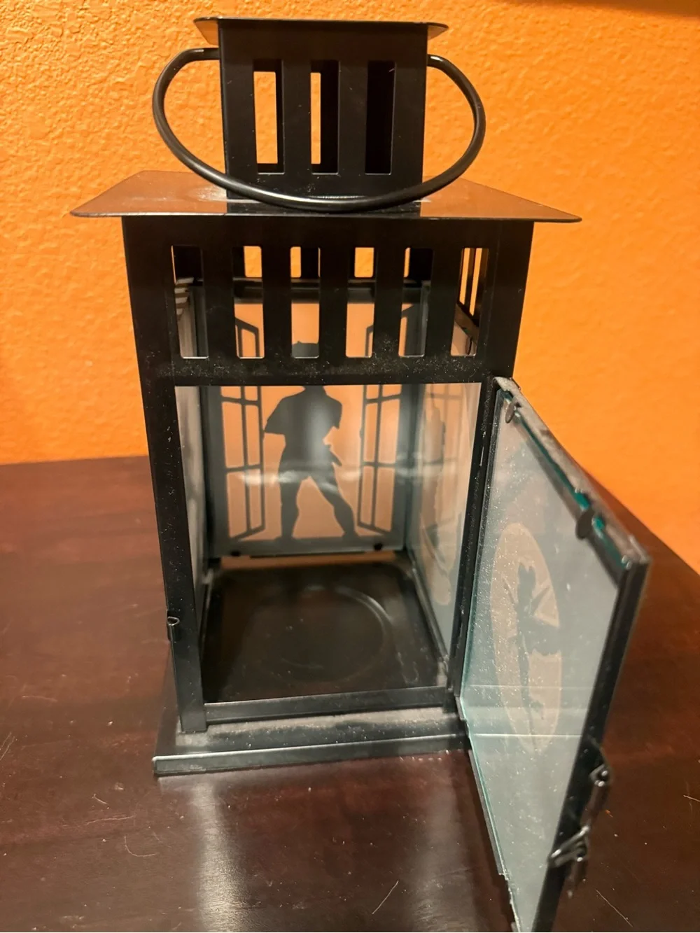Peter Pan themed 4 sided Black Metal Decorative Lantern